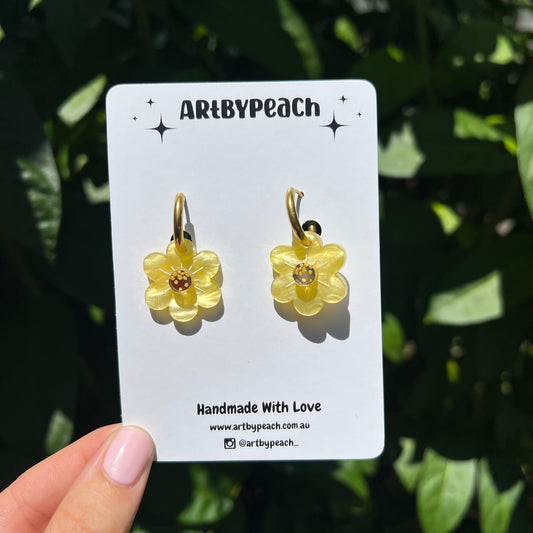 Dreamy Lemon Floral Dangles