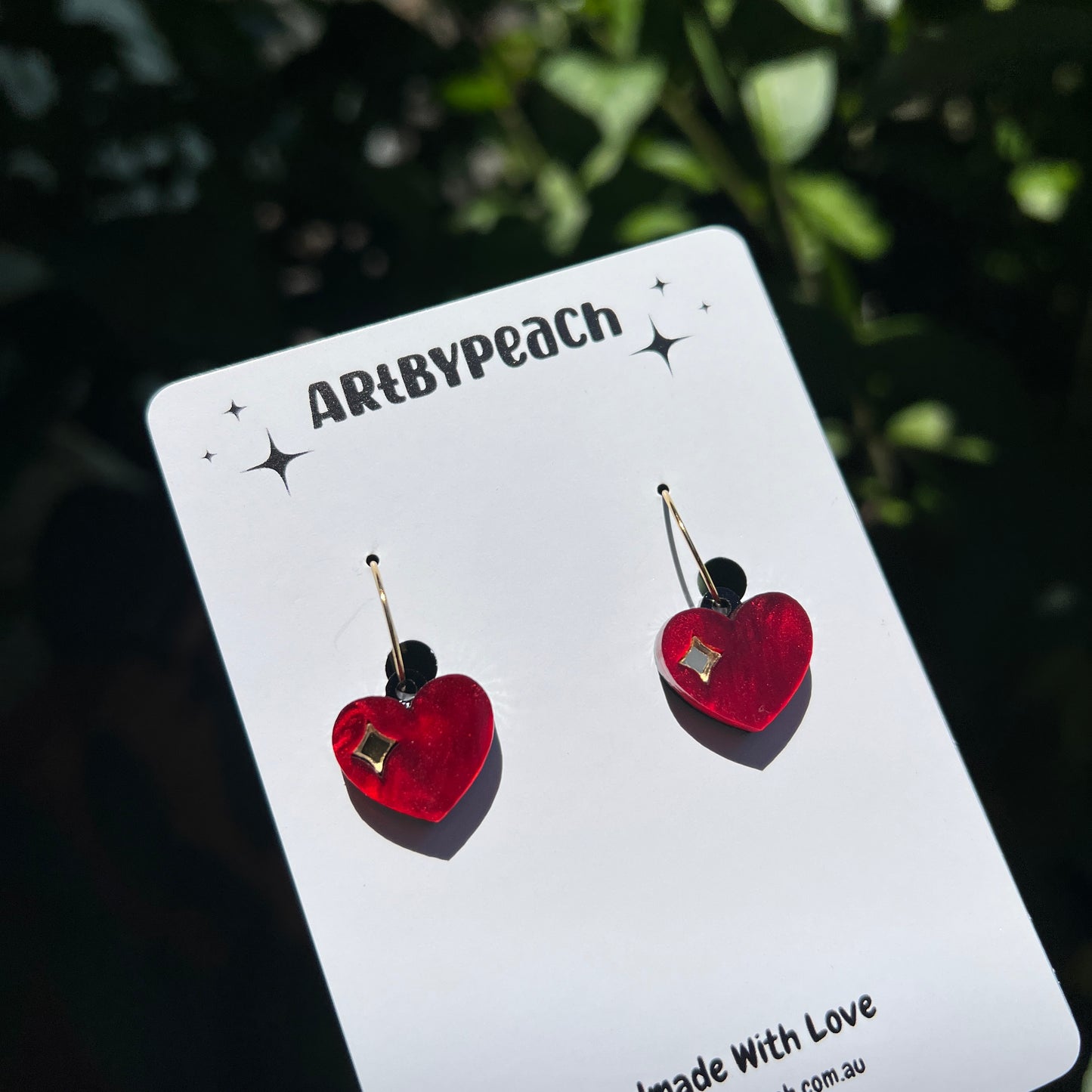 Red Heart Dangles