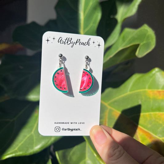 Mini Watermelon Slice Dangles